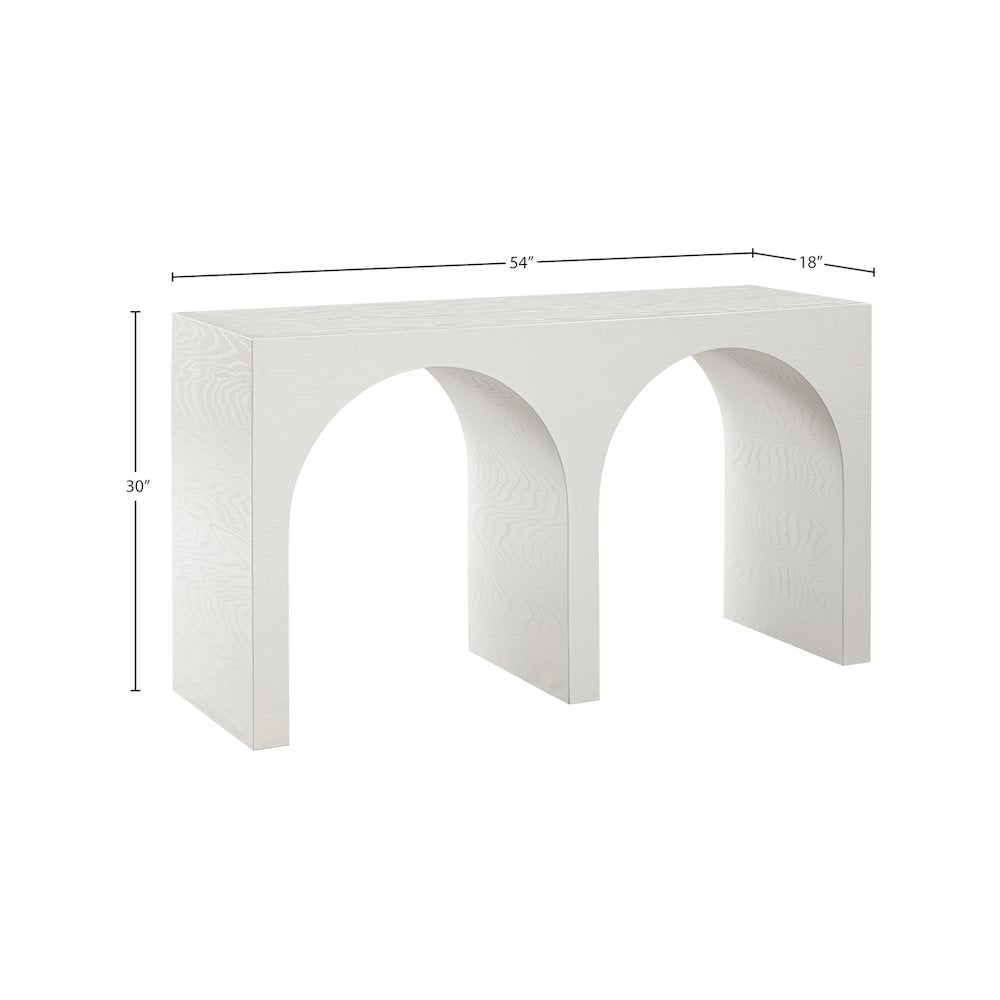 June Cream Oak Console Table