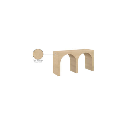 June White Oak Console Table