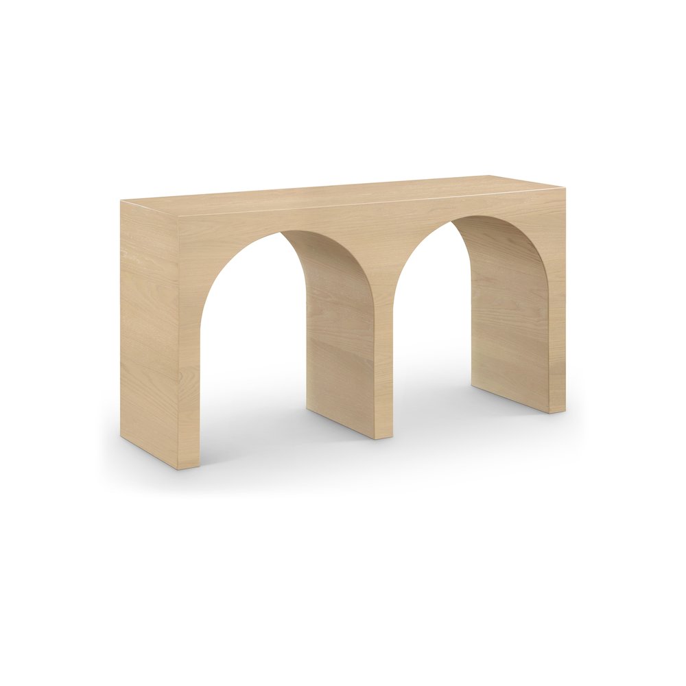 June White Oak Console Table