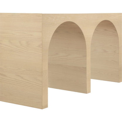 June White Oak Console Table
