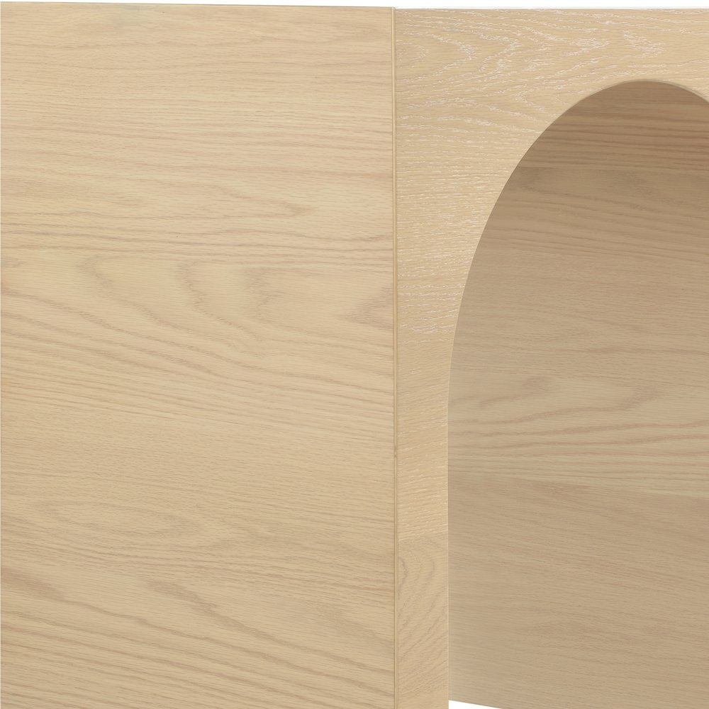 June White Oak Console Table