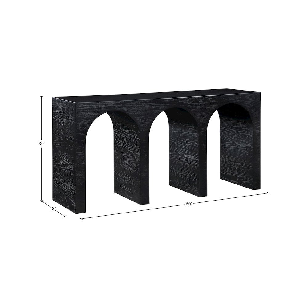 June Black Oak Console Table