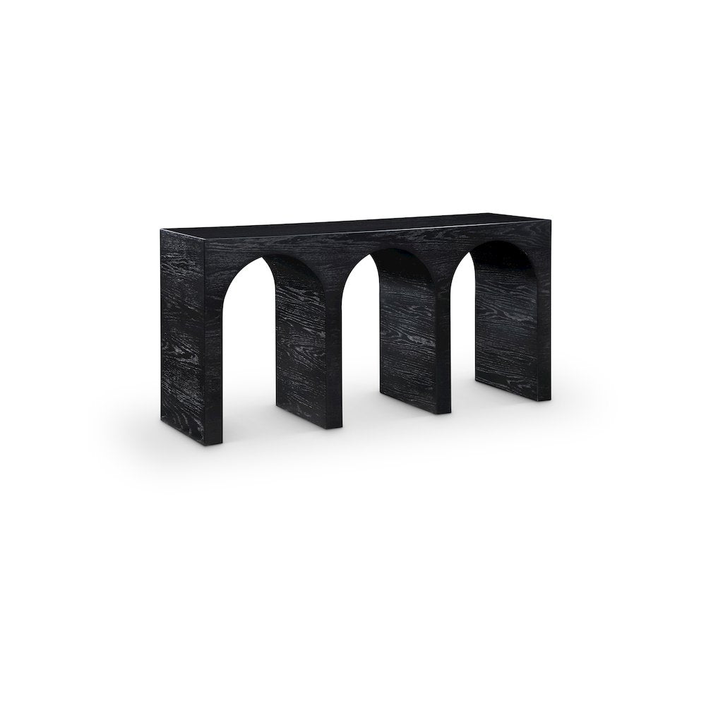 June Black Oak Console Table