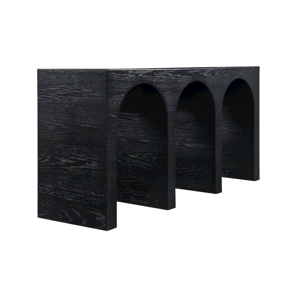 June Black Oak Console Table