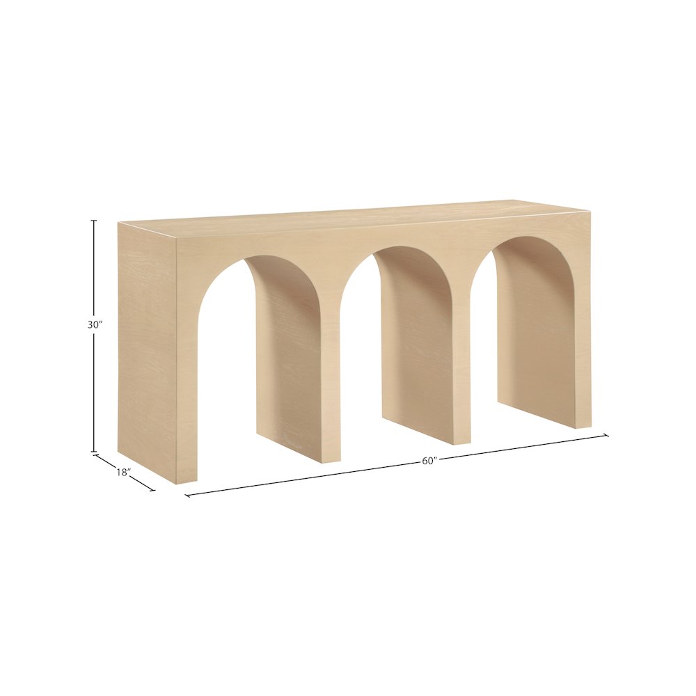 June White Oak Console Table