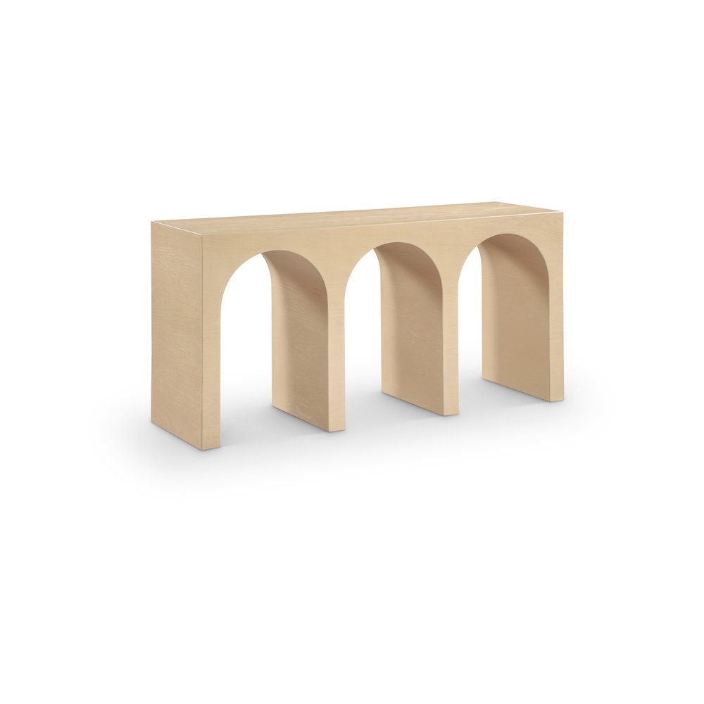 June White Oak Console Table