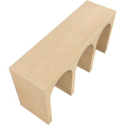 June White Oak Console Table