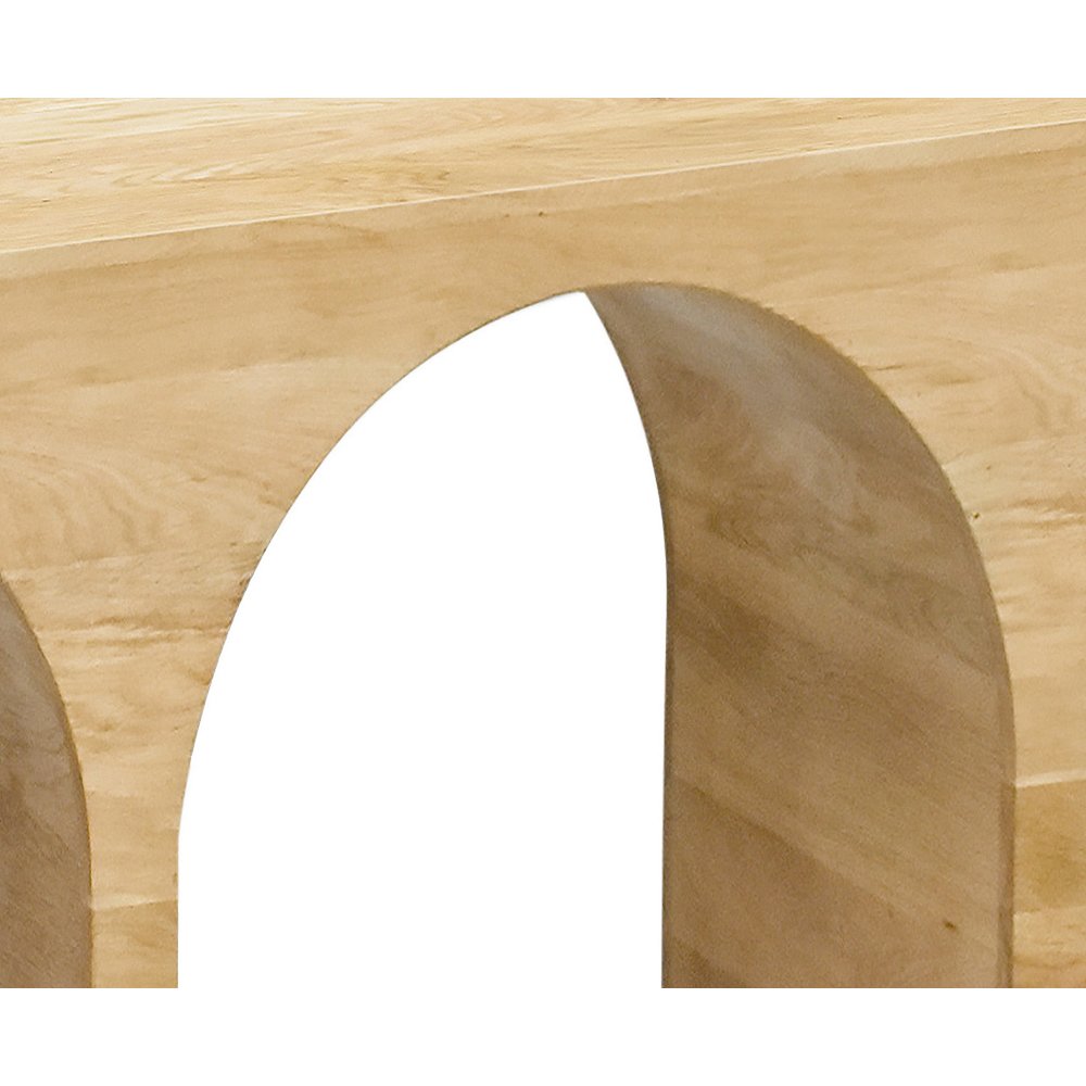 June White Oak Console Table