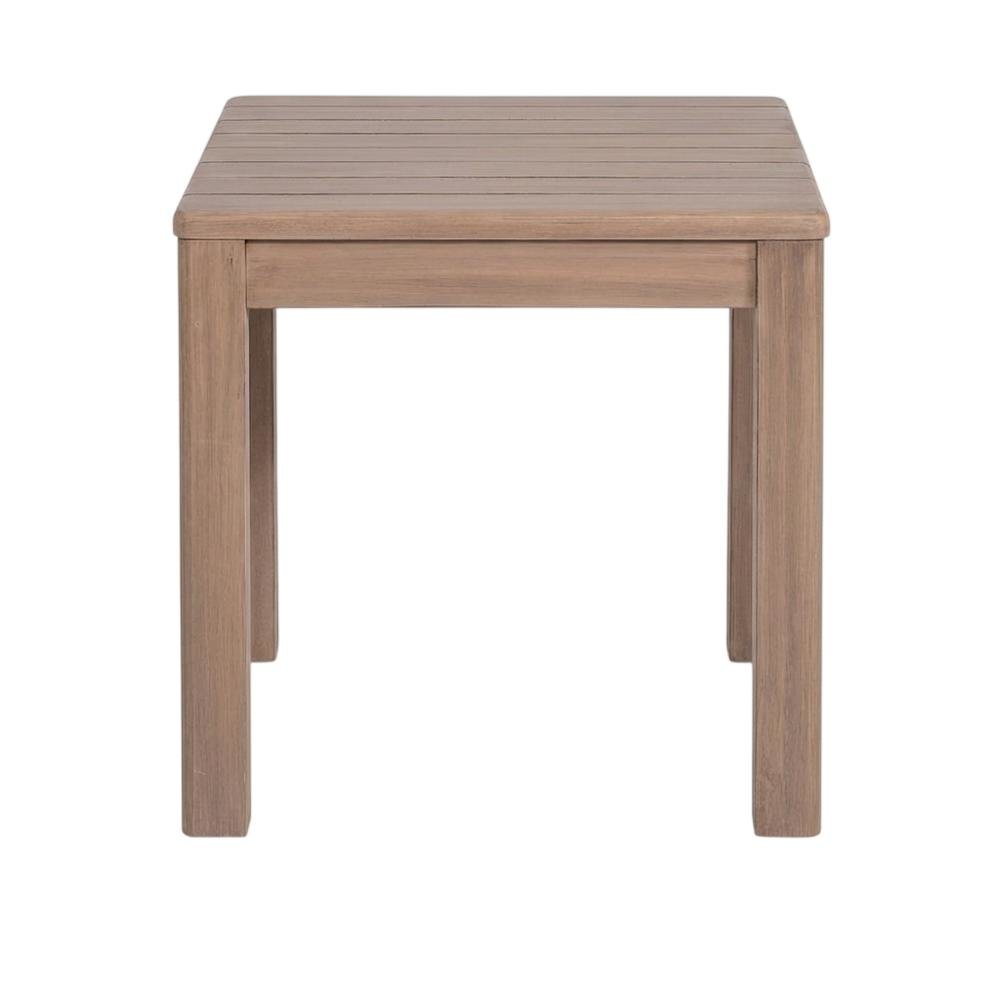 Acacia Wood Outdoor Patio End Table with Contemporary Style