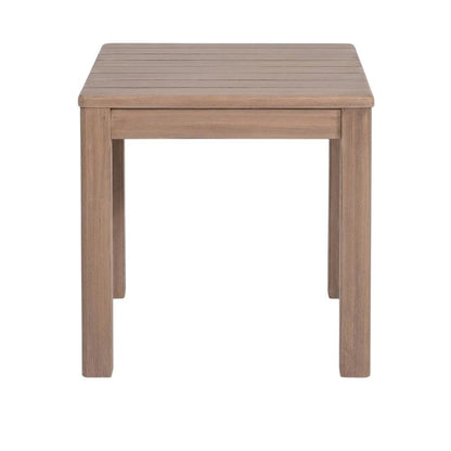 Acacia Wood Outdoor Patio End Table with Contemporary Style