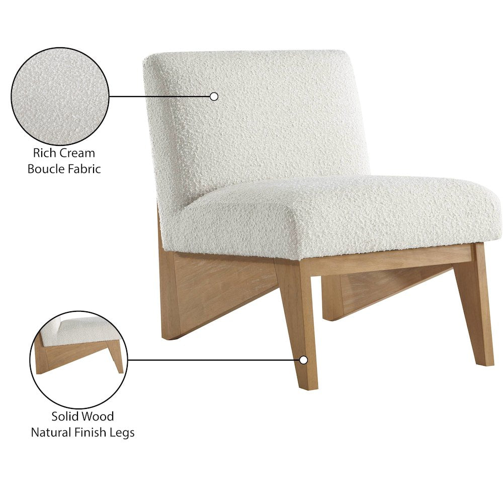 Chapman Cream Boucle Fabric Accent Chair