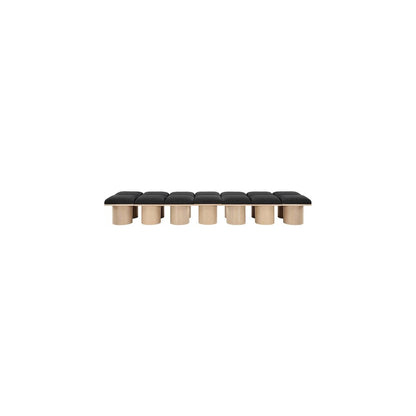 Pavilion Black Boucle Fabric Bench