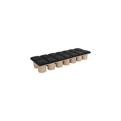 Pavilion Black Boucle Fabric Bench