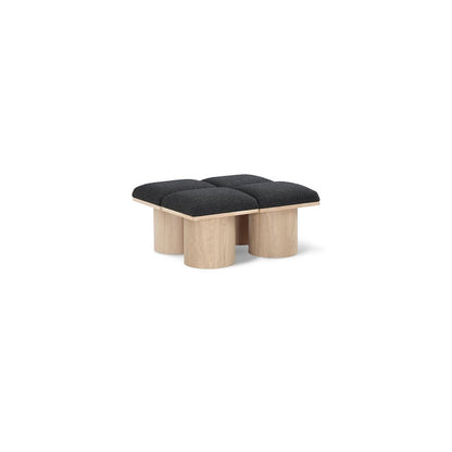 Pavilion Black Boucle Fabric Bench