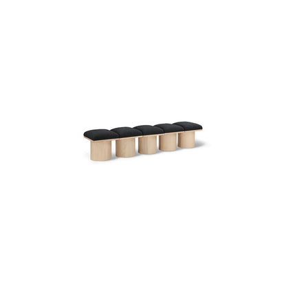 Pavilion Black Boucle Fabric Bench