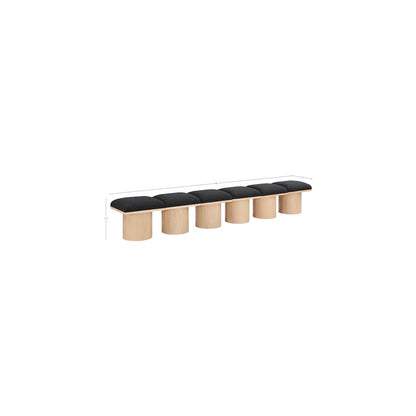 Pavilion Black Boucle Fabric Bench