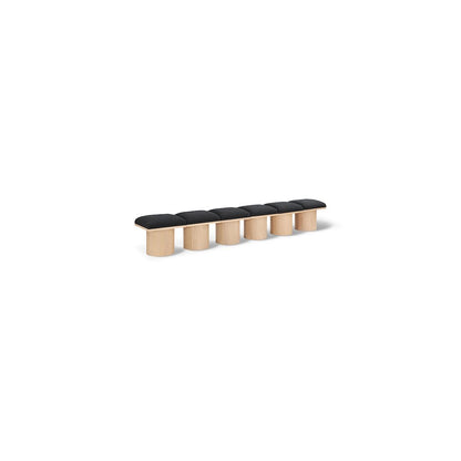 Pavilion Black Boucle Fabric Bench
