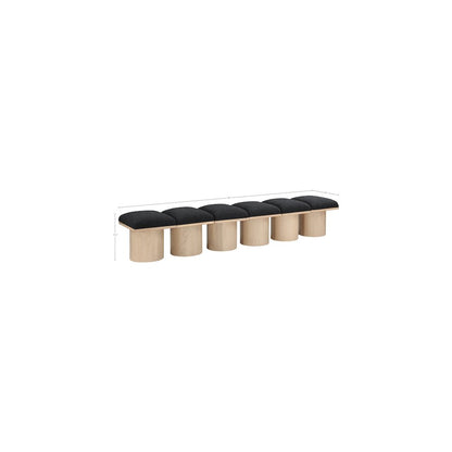 Pavilion Black Boucle Fabric Bench