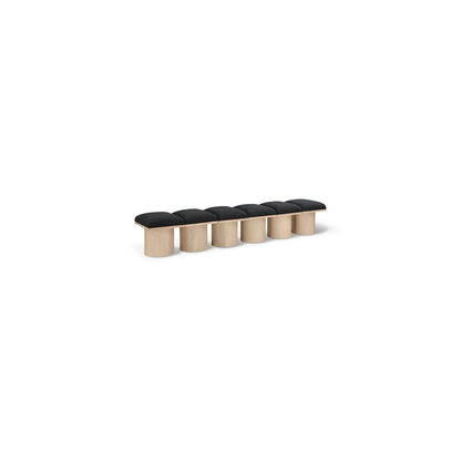 Pavilion Black Boucle Fabric Bench