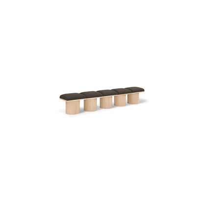 Pavilion Brown Boucle Fabric Bench
