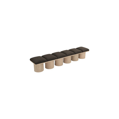 Pavilion Brown Boucle Fabric Bench