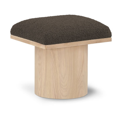 Pavilion Brown Boucle Fabric Bench/Stool