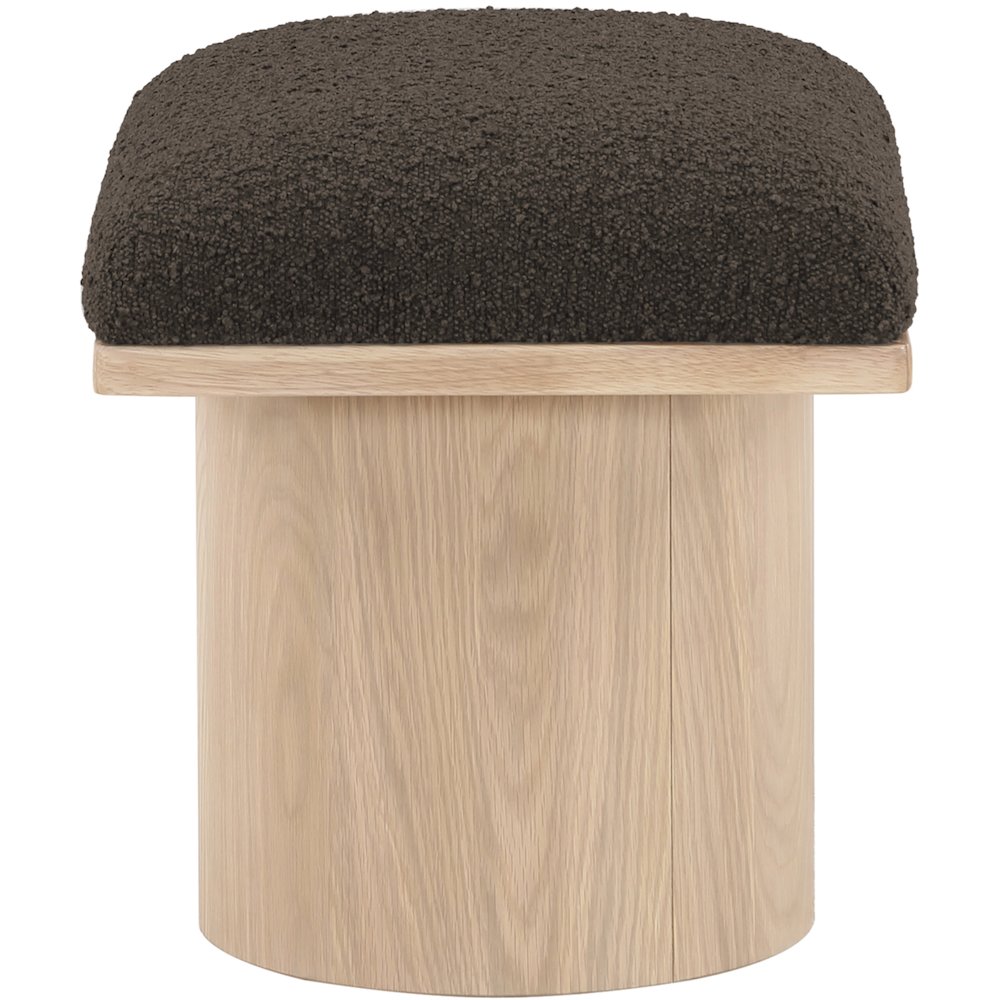 Pavilion Brown Boucle Fabric Bench/Stool