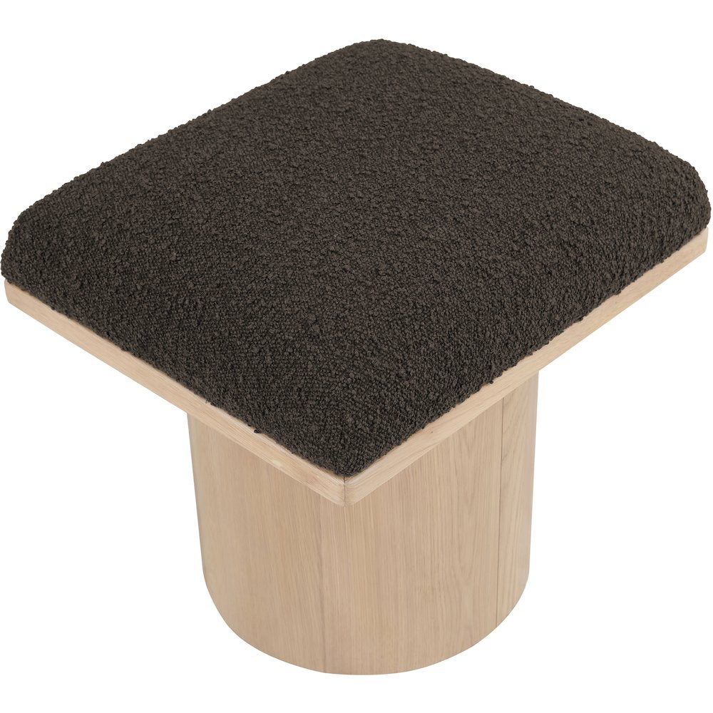 Pavilion Brown Boucle Fabric Bench/Stool
