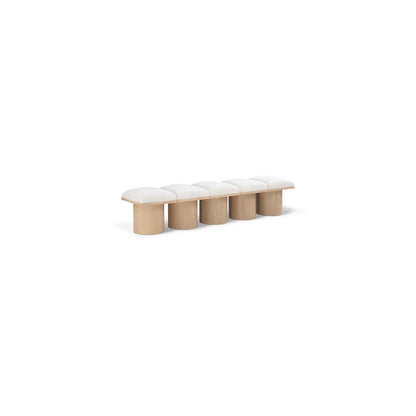 Pavilion Cream Boucle Fabric Bench