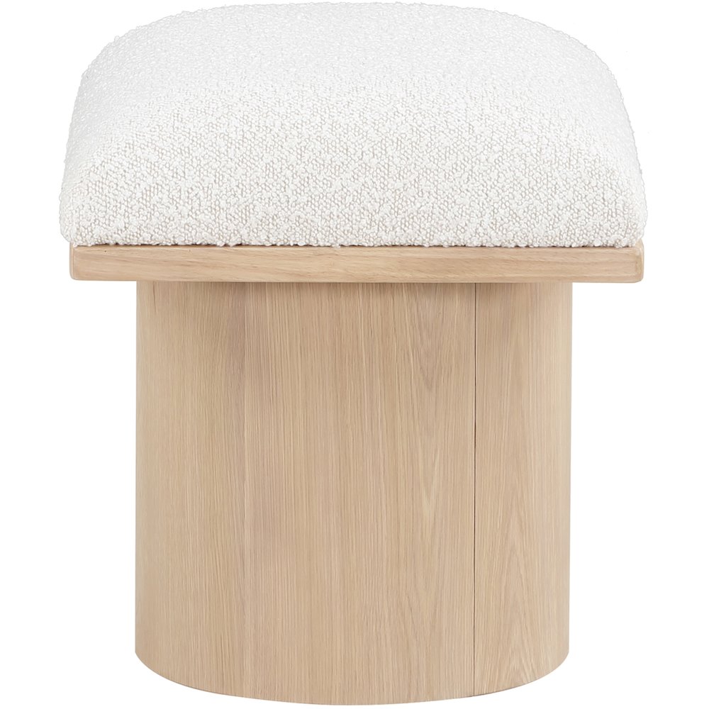 Pavilion Cream Boucle Fabric Bench/Stool