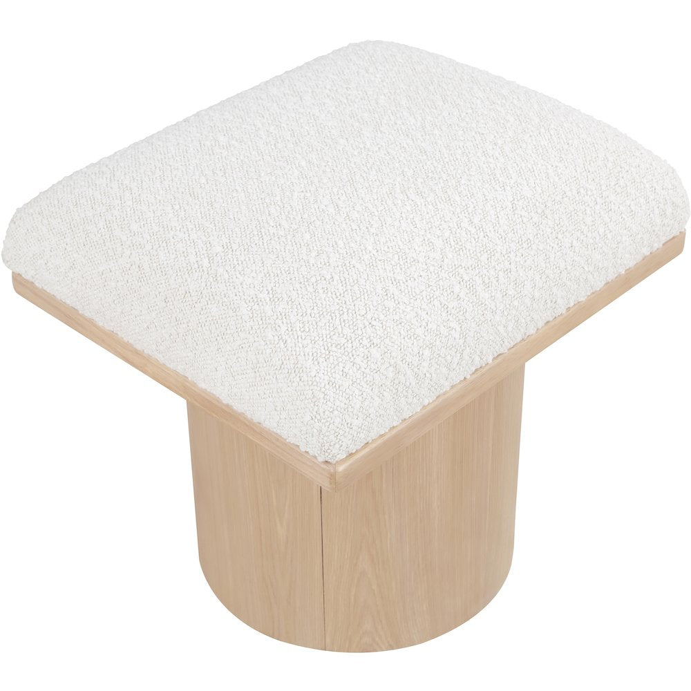 Pavilion Cream Boucle Fabric Bench/Stool