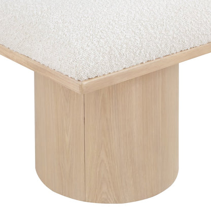 Pavilion Cream Boucle Fabric Bench/Stool