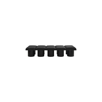 Pavilion Black Boucle Fabric Bench