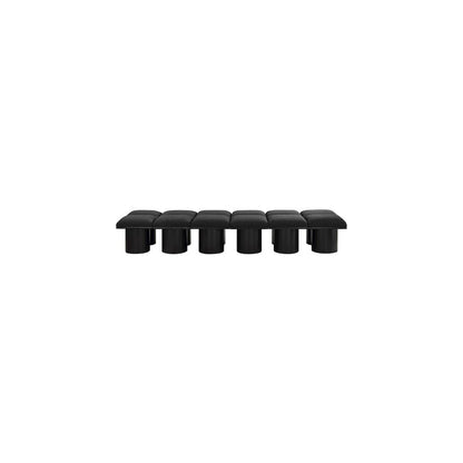 Pavilion Black Boucle Fabric Bench