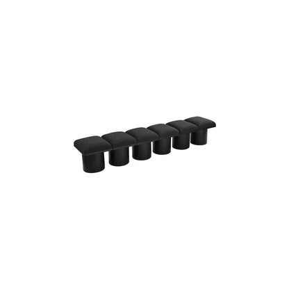 Pavilion Black Boucle Fabric Bench
