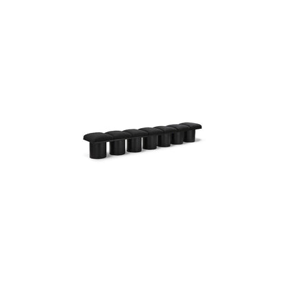Pavilion Black Boucle Fabric Bench