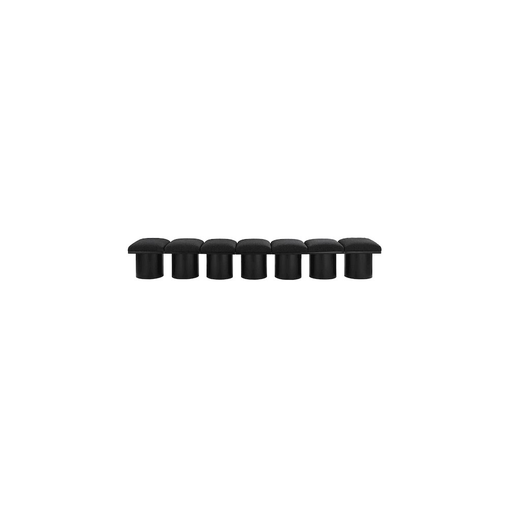 Pavilion Black Boucle Fabric Bench