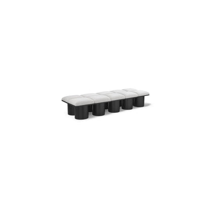 Pavilion Cream Boucle Fabric Bench
