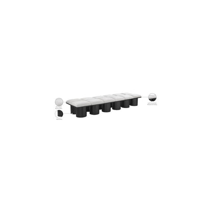 Pavilion Cream Boucle Fabric Bench