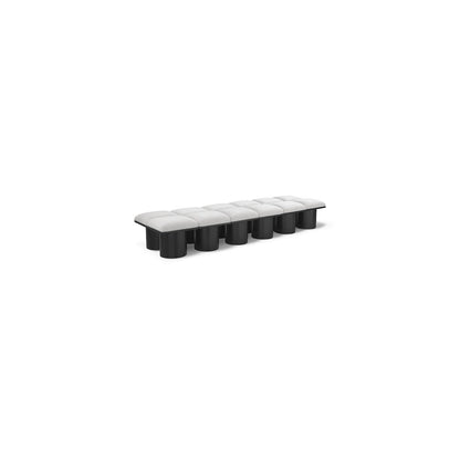 Pavilion Cream Boucle Fabric Bench
