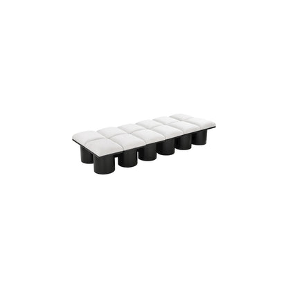 Pavilion Cream Boucle Fabric Bench