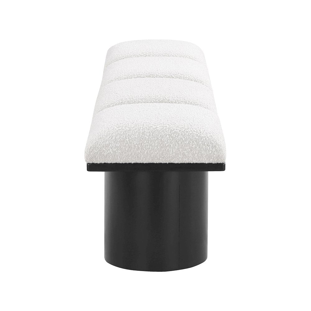 Pavilion Cream Boucle Fabric Bench