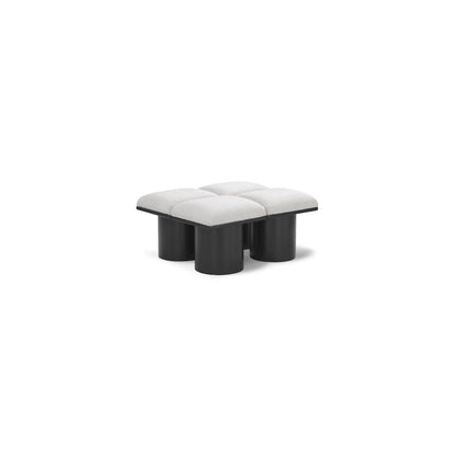 Pavilion Cream Boucle Fabric Bench