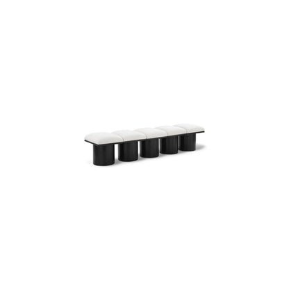Pavilion Cream Boucle Fabric Bench