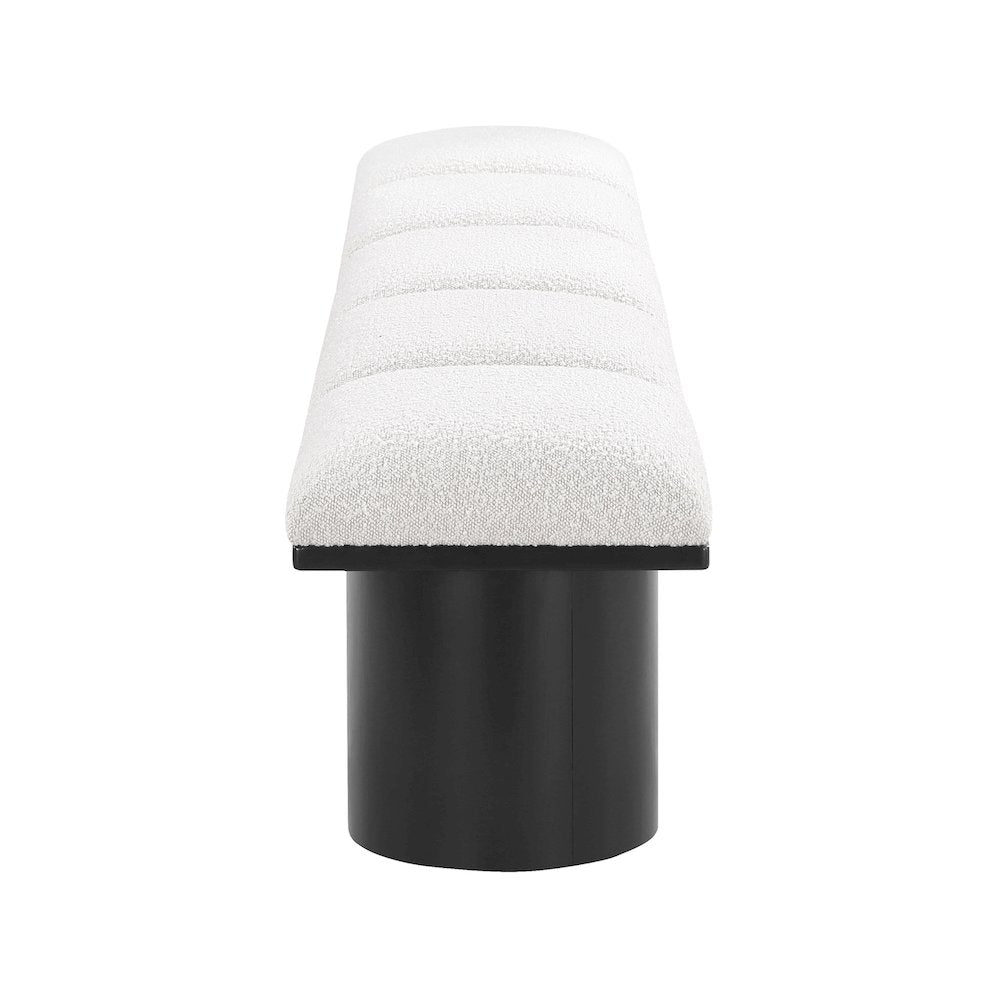 Pavilion Cream Boucle Fabric Bench