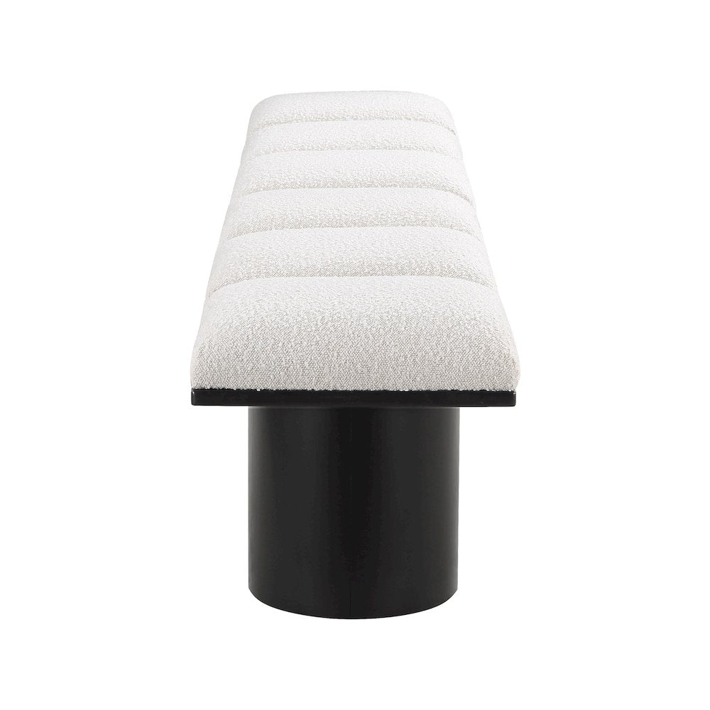 Pavilion Cream Boucle Fabric Bench