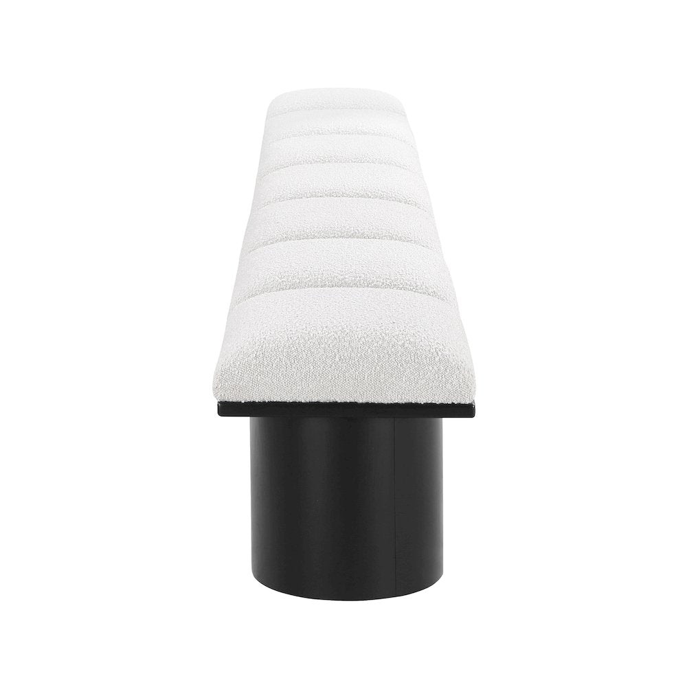 Pavilion Cream Boucle Fabric Bench