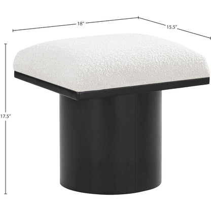 Pavilion Cream Boucle Fabric Bench/Stool