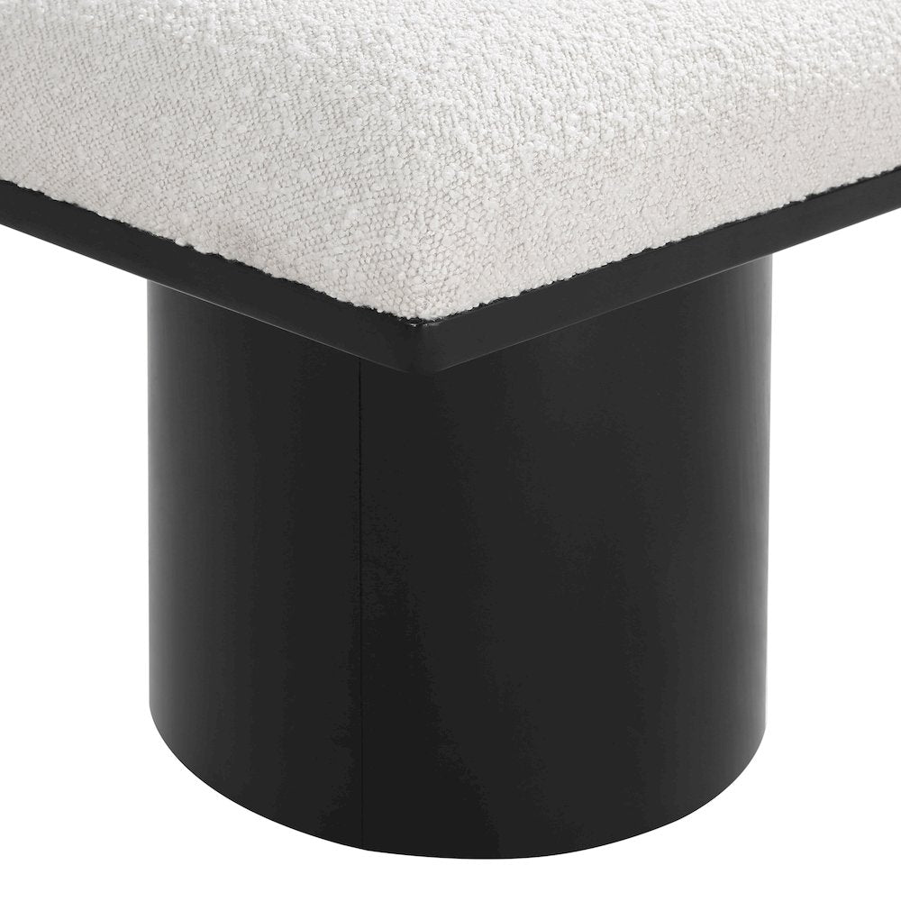 Pavilion Cream Boucle Fabric Bench/Stool