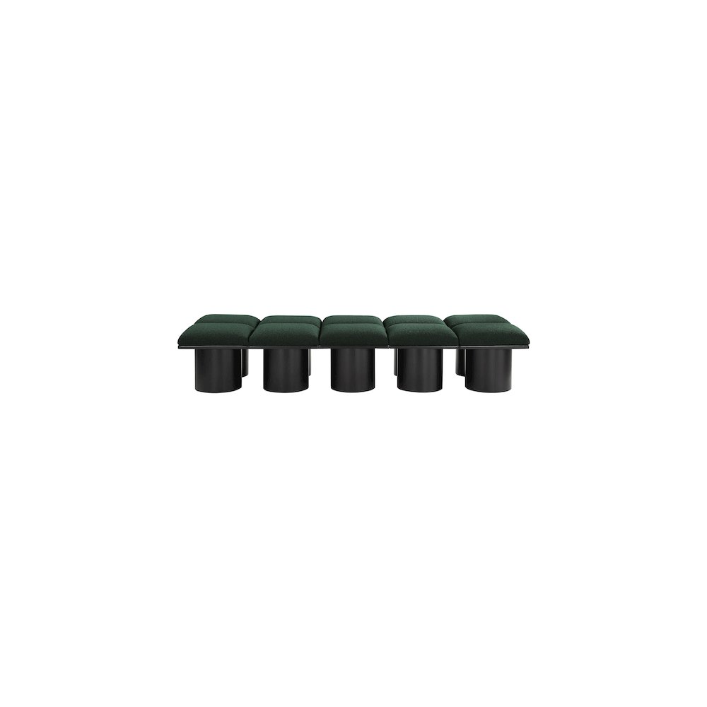 Pavilion Green Boucle Fabric Bench